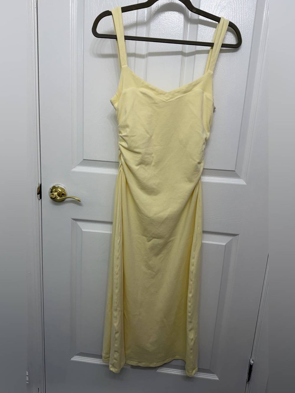 Sleeveless Light Yellow Maxi Slip Dress